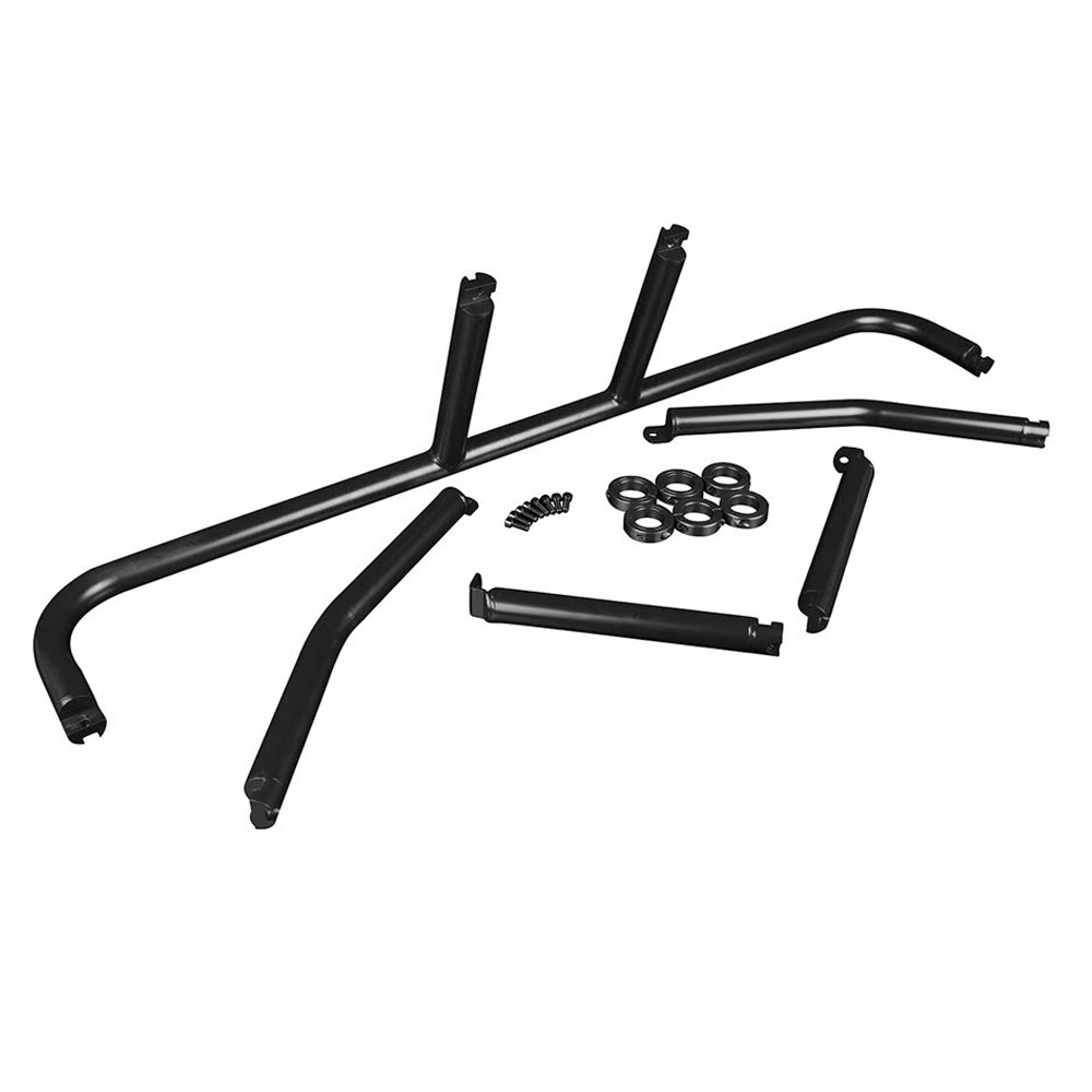 Braum ® - Black Satin Harness Bar Kit For 2015 - 2020 Ford Mustang (BRHB-53BM) - Main Image