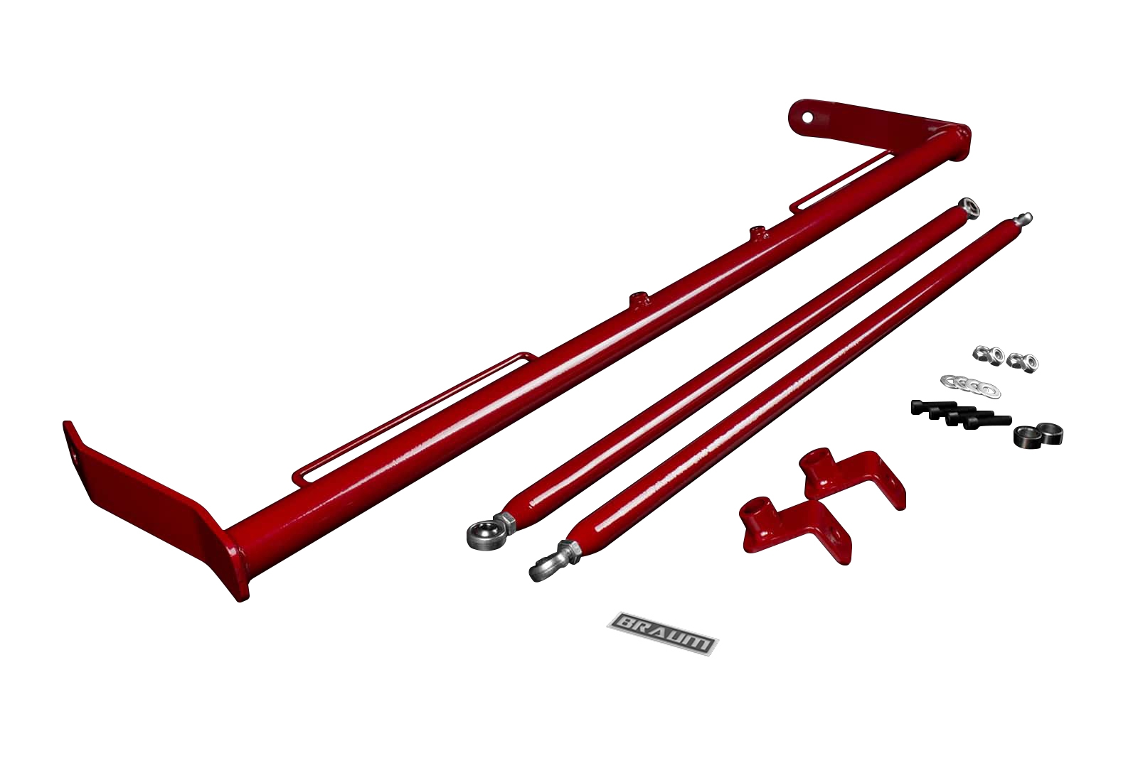 Braum ® - Red Gloss Harness Bar Kit For 2010-2015 Chevrolet Camaro (BRHB-50RG) - Main Image