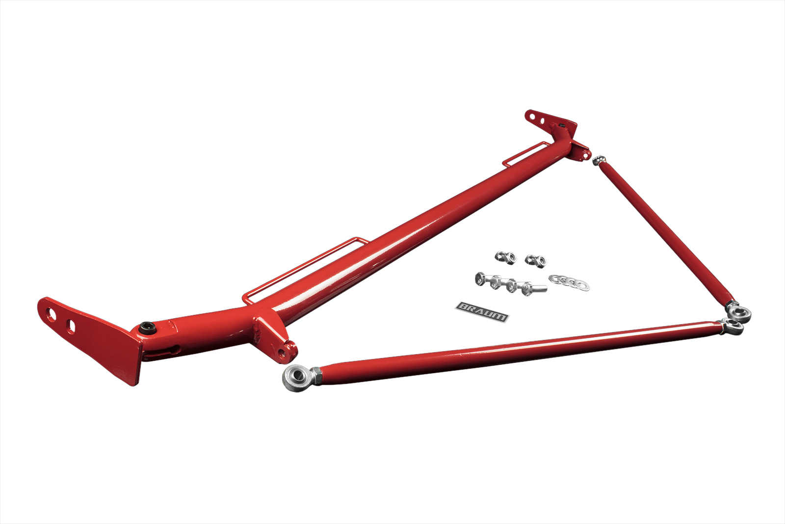 Braum ® - Red Gloss Harness Bar Kit For 2005-2014 Ford Mustang (BRHB-52RG) - Main Image