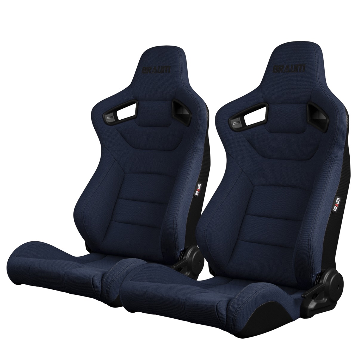 Braum ® - Pair of Blue Fabric ELITE Series Racing Seats With Black Stitching (BRR1-UFBS) - Main Image