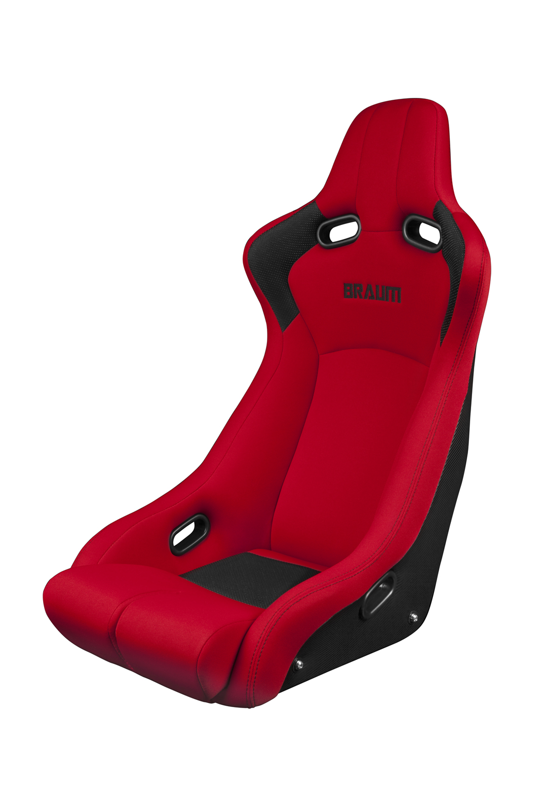 Braum ® - Red Cloth Carbon Fiber Mixed VENOM-R Series Fixed Back Bucket Seat (BRR7-RDFB) - Main Image