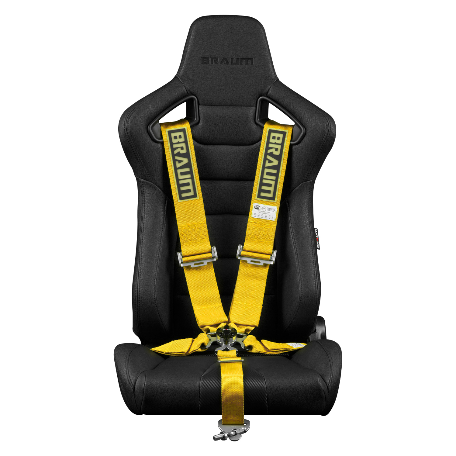 Braum ® - Yellow 5 Point 3 Inch SFI 16.1 Racing Harness (BRH-YLS5) - Main Image