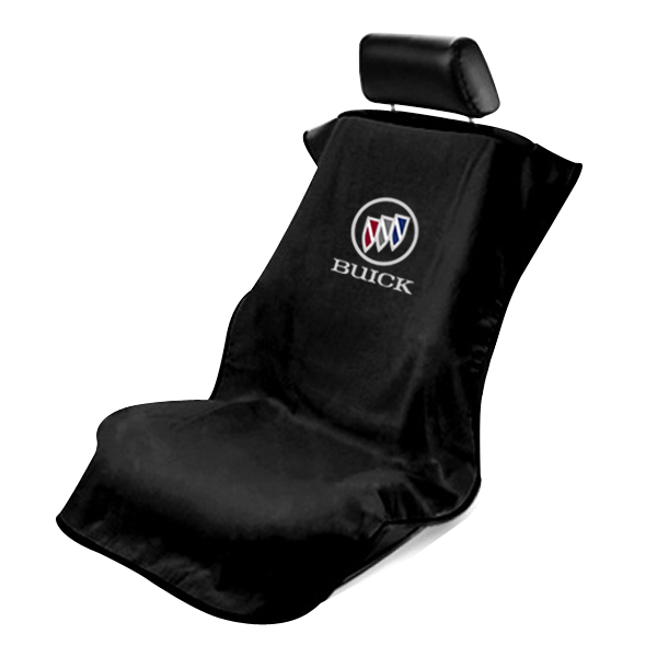 Seat Armour ® - Black Towel Seat Cover with Buick Logo (SA100BCKB) - Main Image