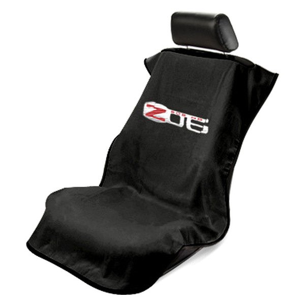 Seat Armour ® - Black Towel Seat Cover with Corvette Z06 Logo (SA100COR6ZB) - Main Image