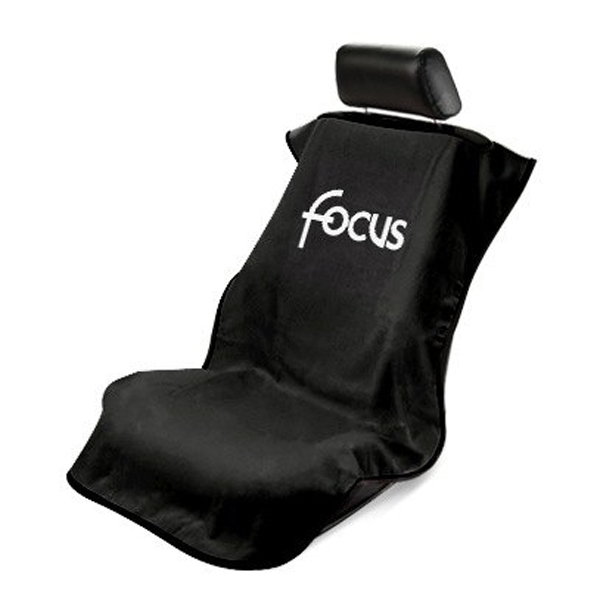 Seat Armour ® - Black Towel Seat Cover with Focus Logo (SA100FOCB) - Main Image