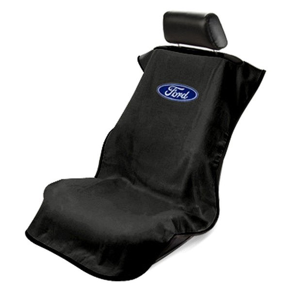 Seat Armour ® - Black Towel Seat Cover with Ford Logo (SA100FORB) - Main Image