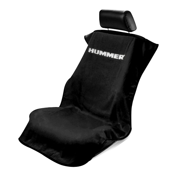 Seat Armour ® - Black Towel Seat Cover with Hummer Logo (SA100HUMB) - Main Image
