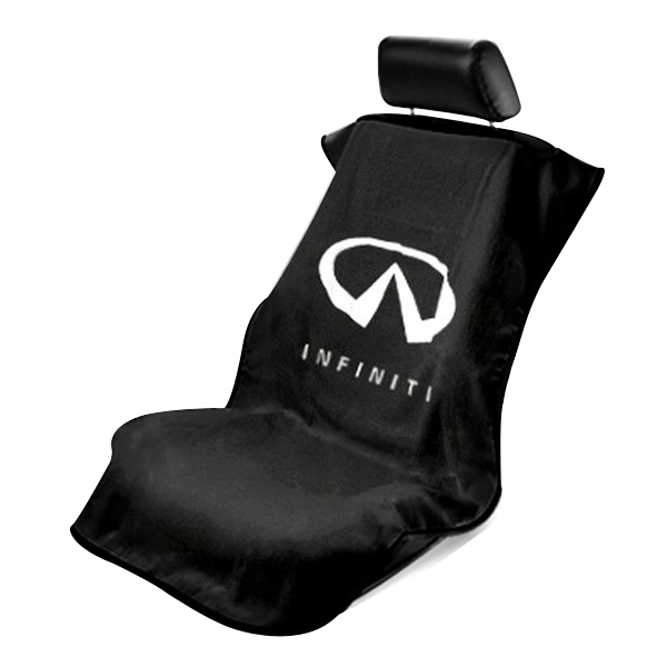 Seat Armour ® - Black Towel Seat Cover with Infiniti Logo (SA100INFB) - Main Image