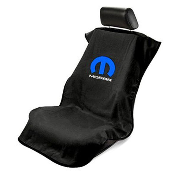 Seat Armour ® - Black Towel Seat Cover with Mopar Logo (SA100MOPB) - Main Image