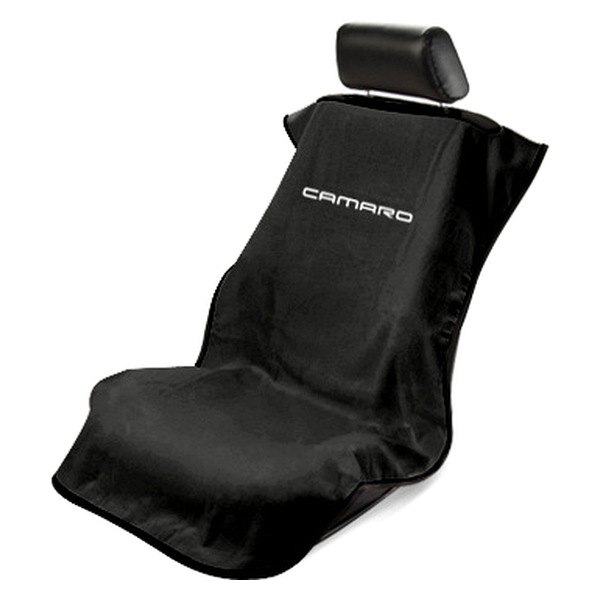 Seat Armour ® - Black Towel Seat Cover with New Camaro Logo (SA100NCAMB) - Main Image