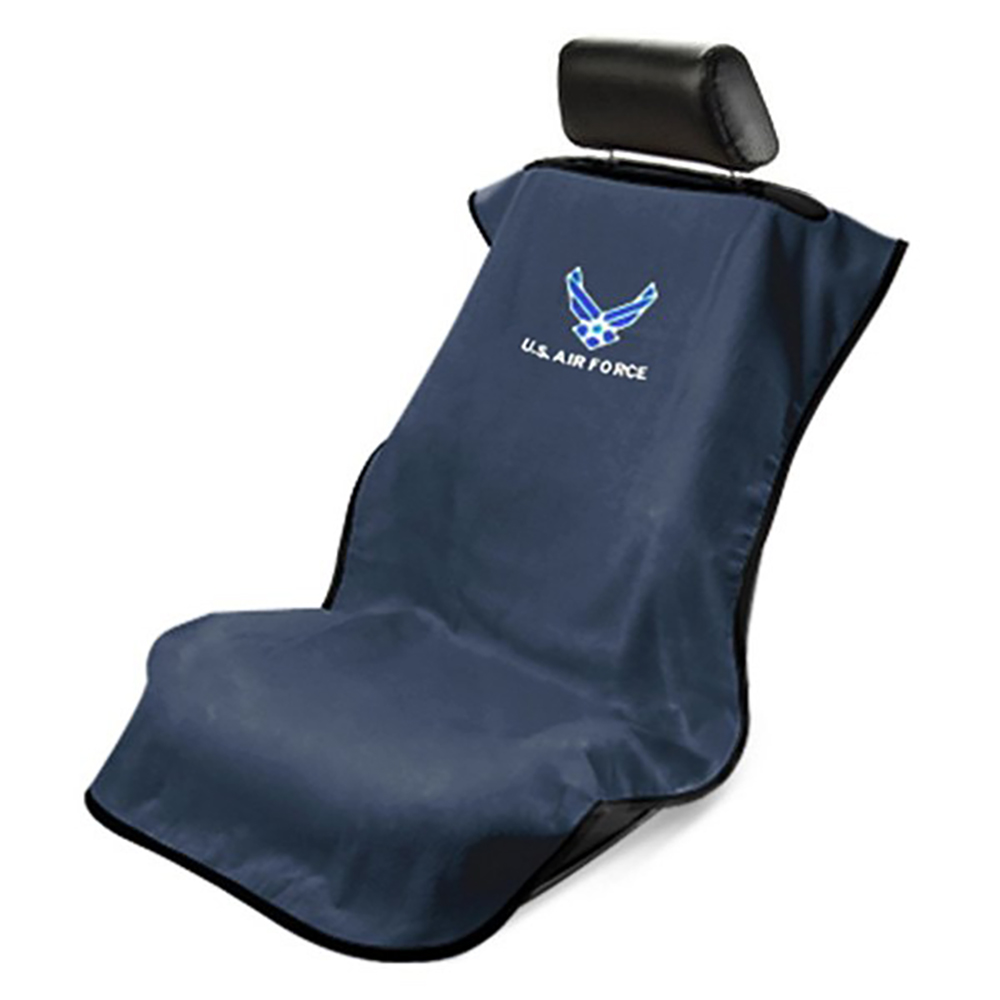 Seat Armour ® - Black Towel Seat Cover with US Air Force Logo (SA200USAIRF) - Main Image