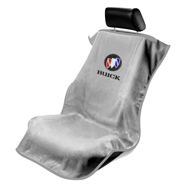 Seat Armour ® - Grey Towel Seat Cover with Buick Logo (SA100BCKG) - Main Image