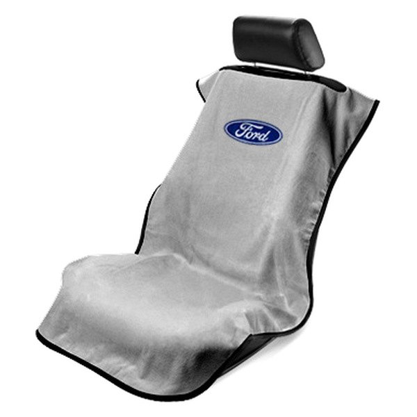Seat Armour ® - Grey Towel Seat Cover with Ford Logo (SA100FORG) - Main Image
