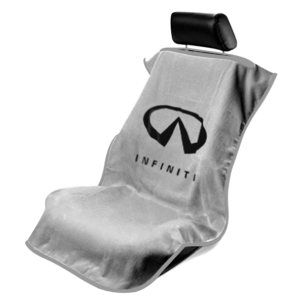 Seat Armour ® - Grey Towel Seat Cover with Infiniti Logo (SA100INFG) - Main Image