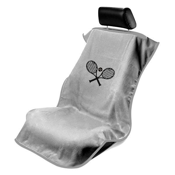 Seat Armour ® - Grey Towel Seat Cover with Tennis Logo (SA100TRCQGE) - Main Image