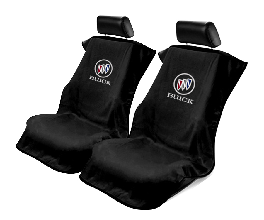 Seat Armour ® - Pair of Black Towel Seat Covers with Buick Logo (SA100BCKB) - Main Image
