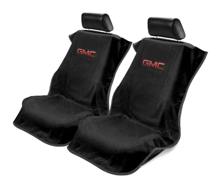 Seat Armour ® - Pair of Black Towel Seat Covers with GMC Logo (SA100GMCB) - Main Image