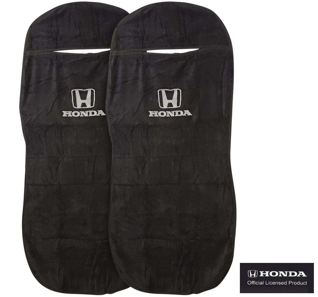 Seat Armour ® - Pair of Black Towel Seat Covers with Honda Logo (SA100HONB) - Main Image