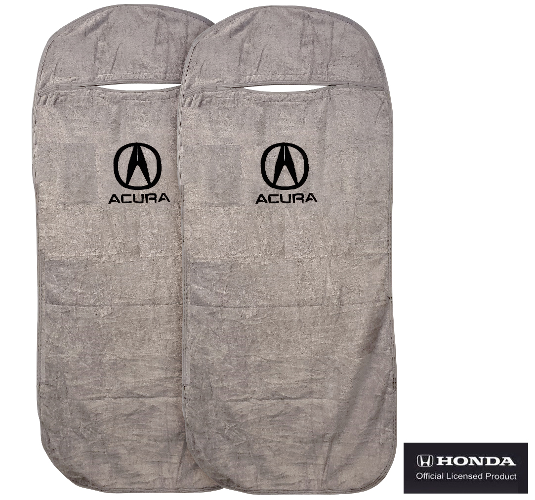 Seat Armour ® - Pair of Grey Towel Seat Covers with Acura Logo (SA100ACUG) - Main Image