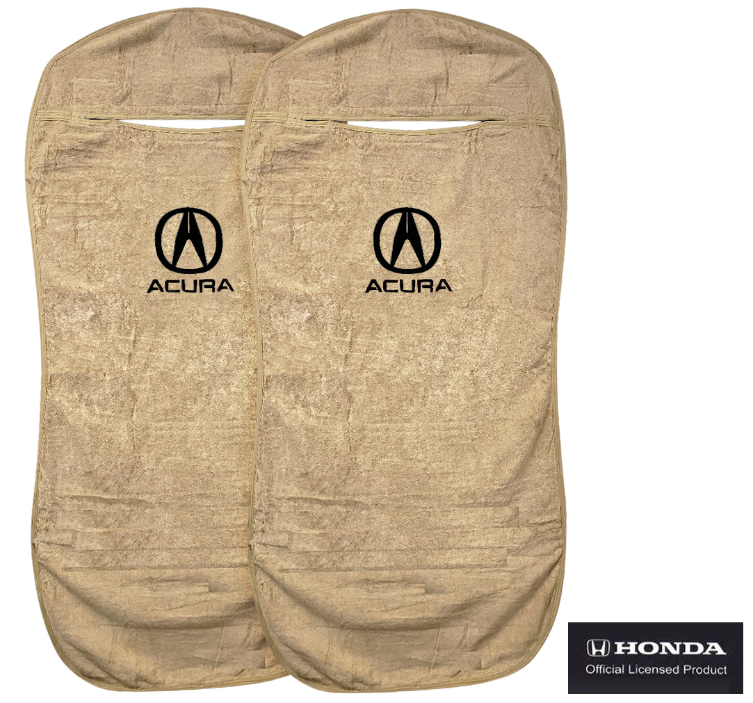 Seat Armour ® - Pair of Tan Towel Seat Covers with Acura Logo (SA100ACUT) - Main Image