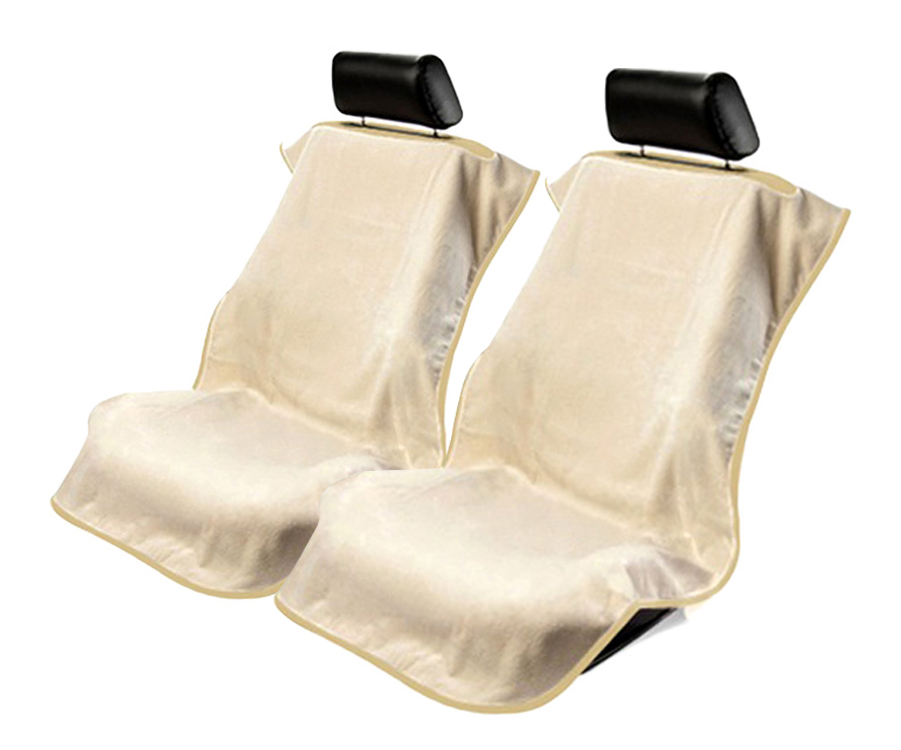 Seat Armour ® - Pair of Tan Towel Seat Covers without Logo (CST-TAN) - Main Image