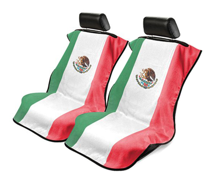 Seat Armour ® - Pair of Towel Seat Covers with Mexican Flag (SA100MEXFL) - Main Image