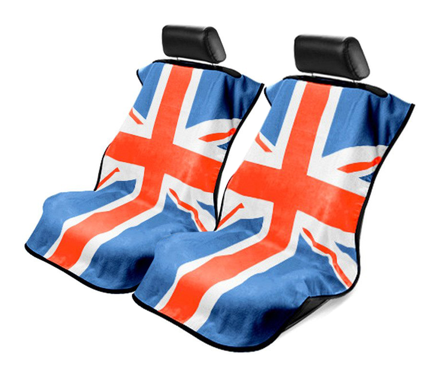 Seat Armour ® - Pair of Towel Seat Covers with RWB British Flag (SA100MINIRWB) - Main Image