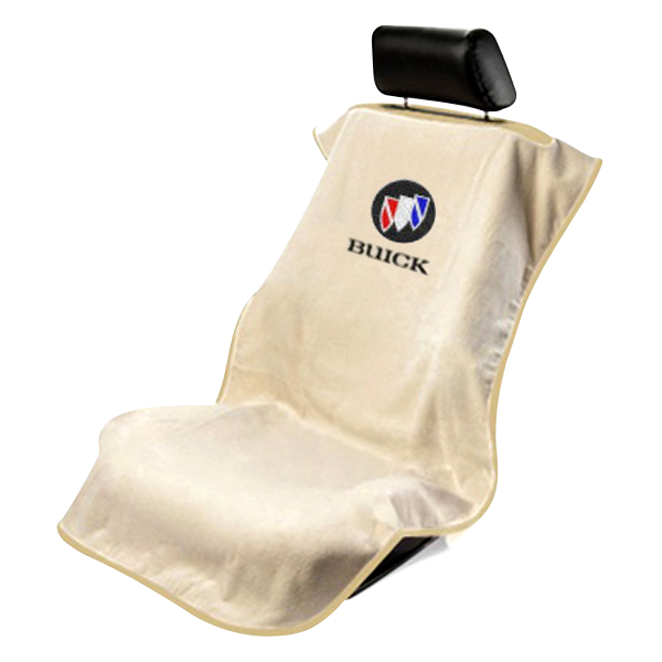 Seat Armour ® - Tan Towel Seat Cover with Buick Logo (SA100BCKT) - Main Image