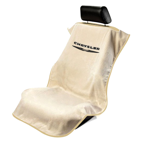 Seat Armour ® - Tan Towel Seat Cover with Chrysler Logo (SA100CHRT) - Main Image