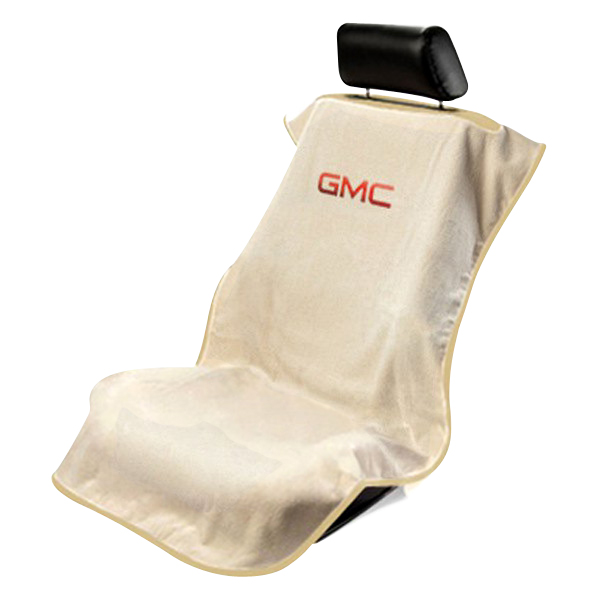 Seat Armour ® - Tan Towel Seat Cover with GMC Logo (SA100GMCT) - Main Image