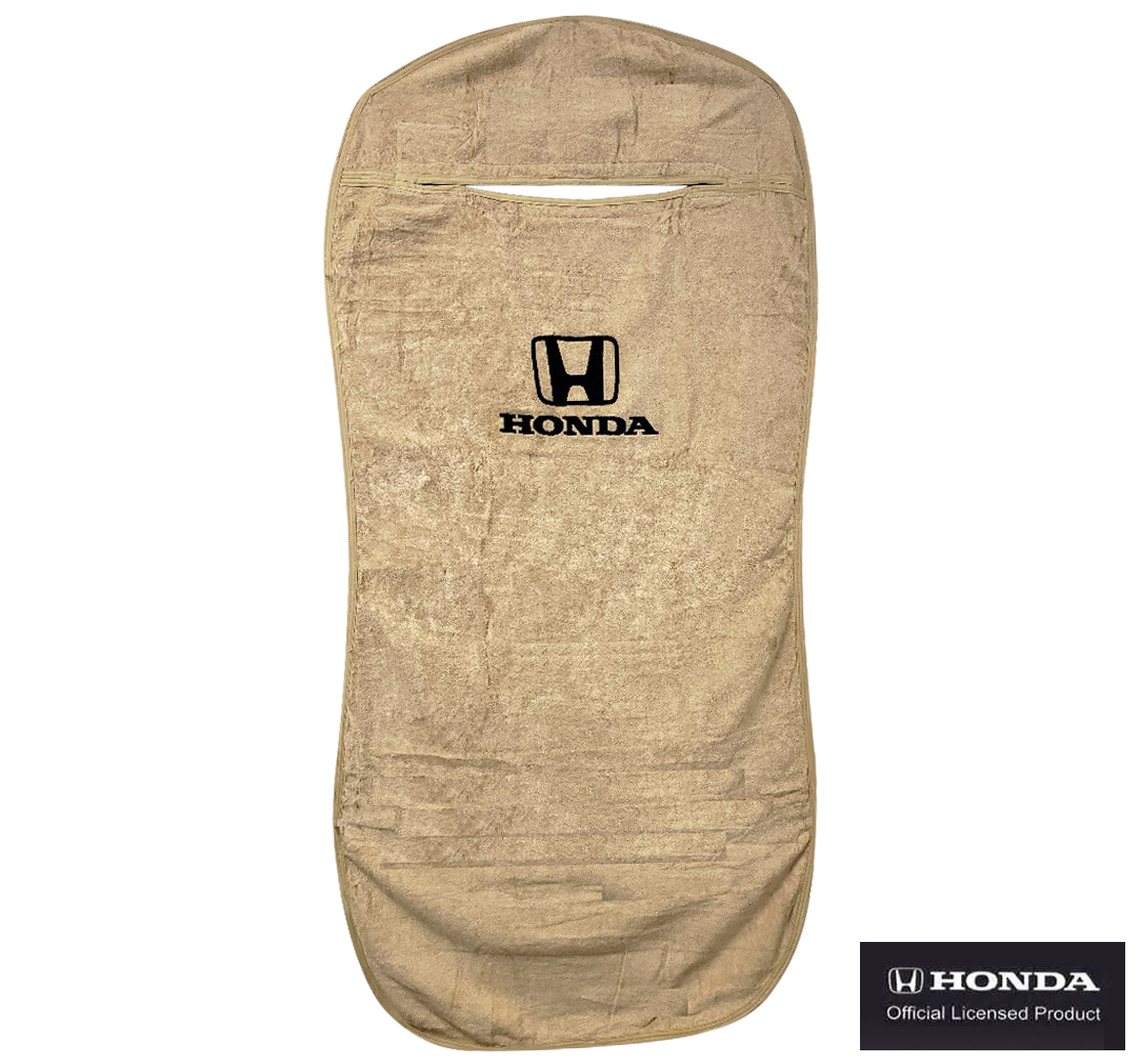 Seat Armour ® - Tan Towel Seat Cover with Honda Logo (SA100HONT) - Main Image