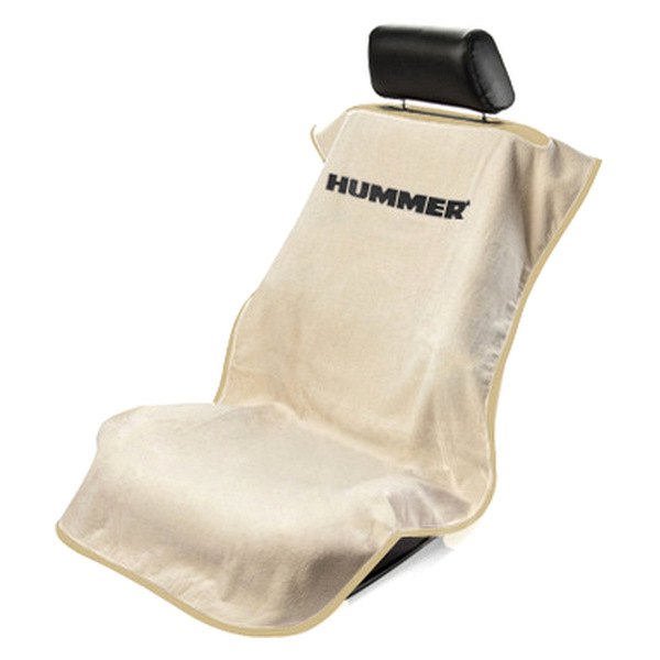 Seat Armour ® - Tan Towel Seat Cover with Hummer Logo (SA100HUMT) - Main Image