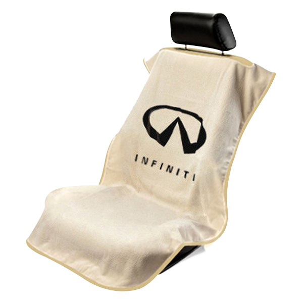 Seat Armour ® - Tan Towel Seat Cover with Infiniti Logo (SA100INFT) - Main Image