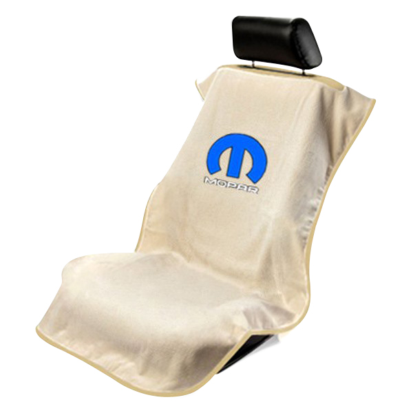 Seat Armour ® - Tan Towel Seat Cover with Mopar Logo (SA100MOPT) - Main Image