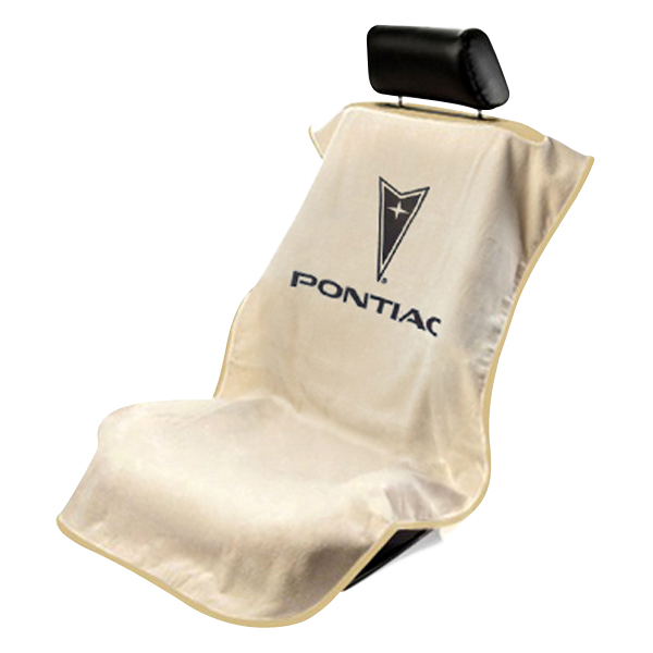 Seat Armour ® - Tan Towel Seat Cover with Pontiac Logo (SA100PTCTE) - Main Image