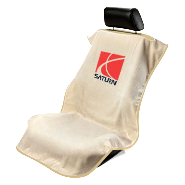 Seat Armour ® - Tan Towel Seat Cover with Saturn Logo (SA100SATT) - Main Image